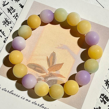 Natural Skin Bodhi Seed Polished White Jade Bodhi Bracelet - Touch Bling