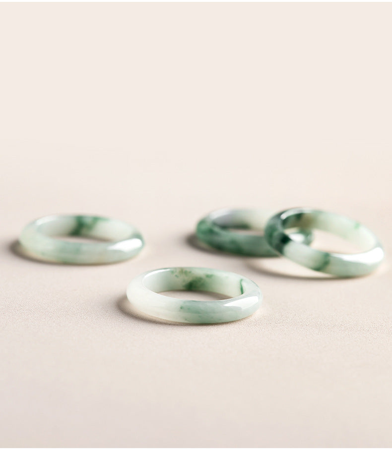 Jadeite "Flowing Green" Ring – Elegant & Timeless - Touch Bling