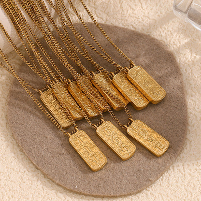 Fashion Angel Number Necklace Stainless Steel Plated 18K Gold Necklace for Women - Touch Bling