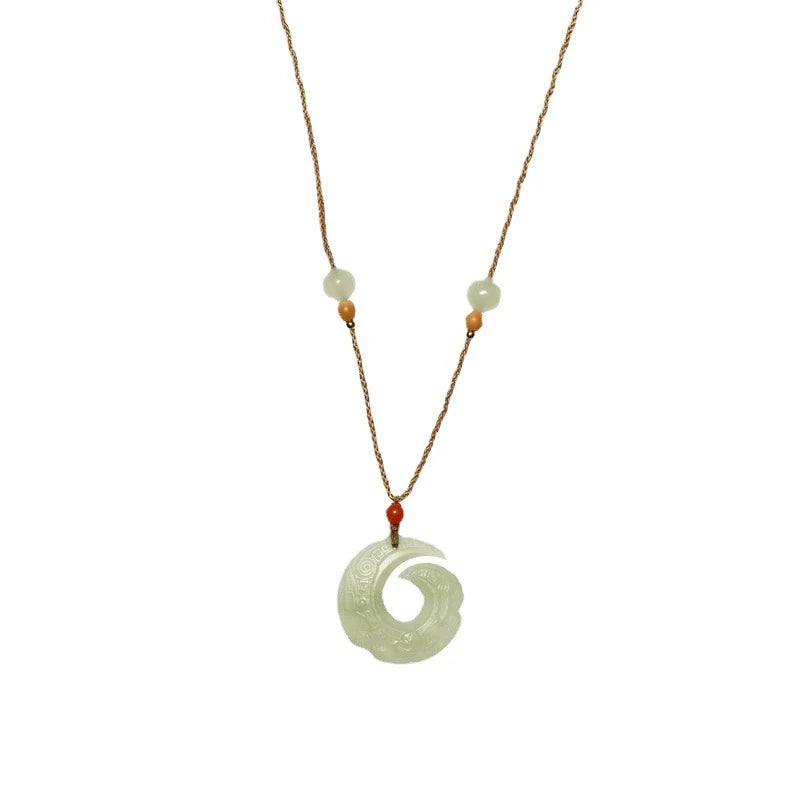 Hand-Carved Jade Pendant Necklace