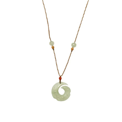Hand-Carved Jade Pendant Necklace