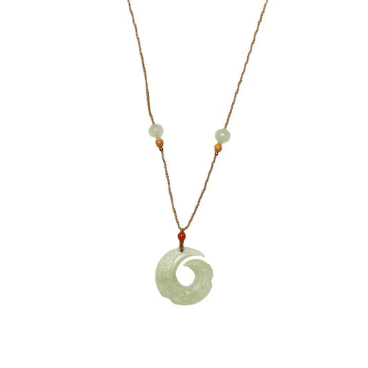 Hand-Carved Jade Pendant Necklace