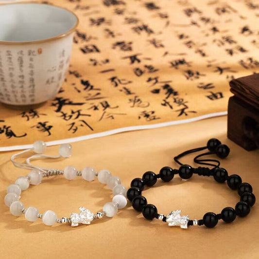 DIY Design S925 Silver Couple Pixiu Bracelet - Touch Bling