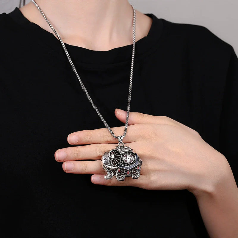The Abundant Blessings Elephant Pendant Necklace