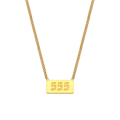 111-999 Angel Number Tag Necklace Stainless Steel Dainty Necklace - Touch Bling