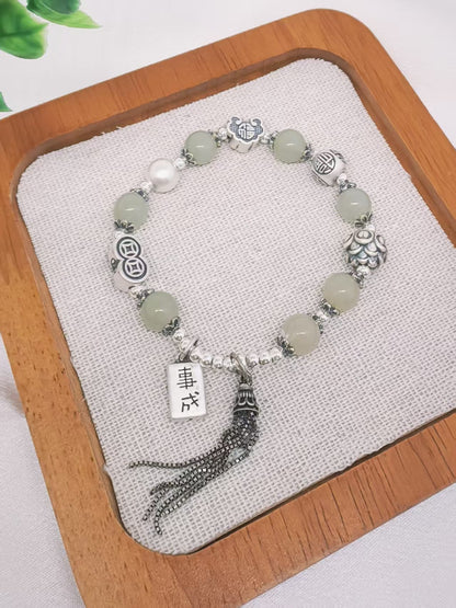 Prosperity Jade Charm Bracelet
