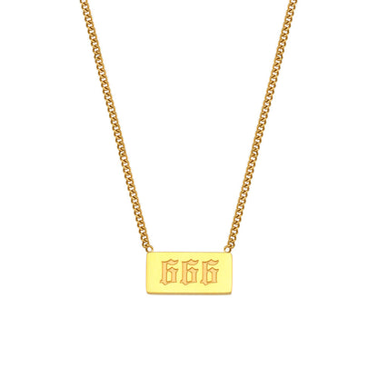 111-999 Angel Number Tag Necklace Stainless Steel Dainty Necklace - Touch Bling