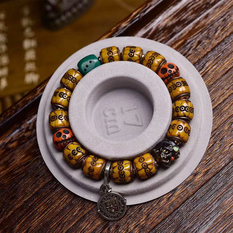 Tibetan Hand-Carved Yak Bone Bracelet – Unique Spiritual Tibetan-Style Bracelet - Touch Bling
