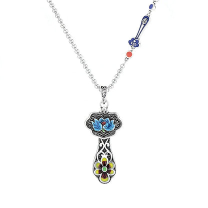 The Lotus of Divine Wish Ruyi Pendant Necklace