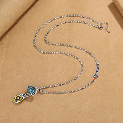 The Lotus of Divine Wish Ruyi Pendant Necklace