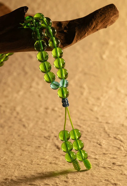 8mm Natural Green Agate 108 Bead Mala High Quality Bracelet Prayer Beads