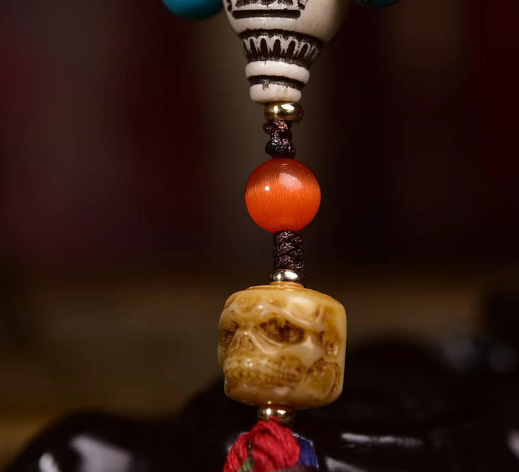 Tibetan-Style Small Vajra Bodhi Seed 108 Mala Beads – Handcrafted Buddhist Prayer Necklace - Touch Bling