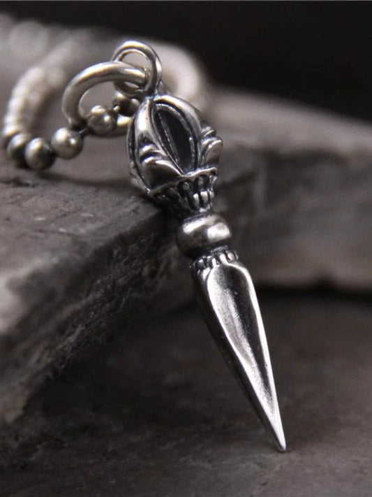 Vajra Pestle S925 Sterling Silver Retro Necklace Pendant - Touch Bling
