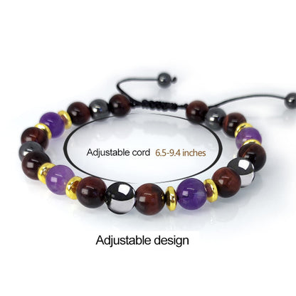 Seven Chakra Energy Bracelet Beaded Braided Healing Bracelet for Meditation - Touch Bling