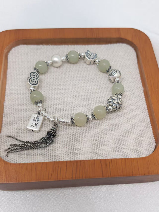 Prosperity Jade Charm Bracelet