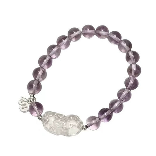The Divine Protection and Prosperity Amethyst Pixiu Bracelet