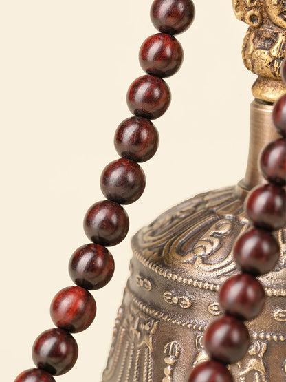 8 mm afrikanisches kleines Blatt, rotes Sandelholz, 108 Perlen, Mala