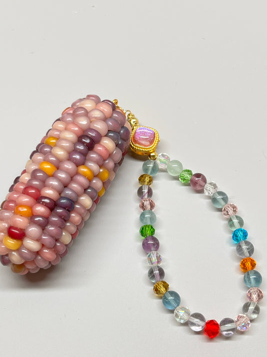 Multicolored Purple Gemstone Corn Ornament - Touch Bling