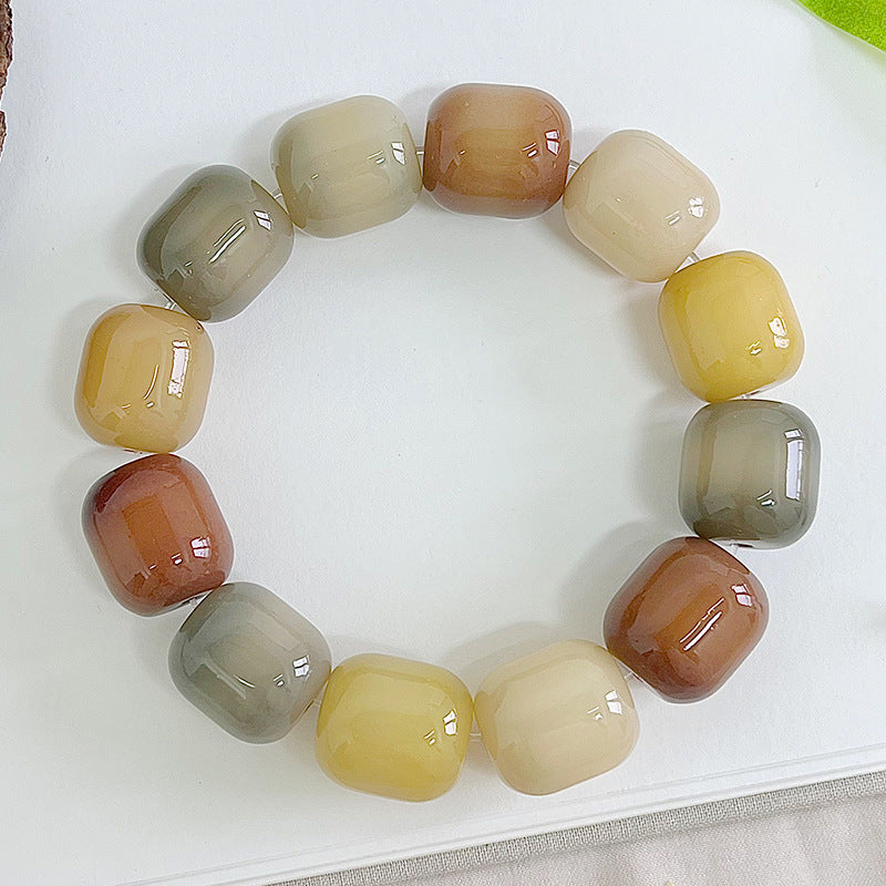 Large Bodhi Bead Bracelet Meditation Prayer Beads for Inner Peace