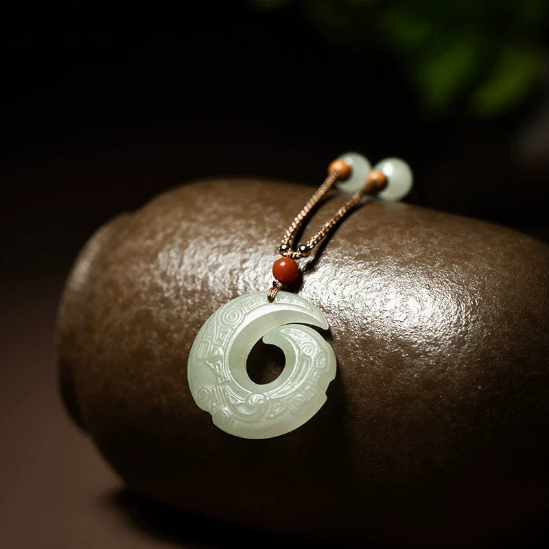 Hand-Carved Jade Pendant Necklace