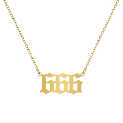 Stainless Steel Necklace Angel Number Necklace 111-999 for Women - Touch Bling