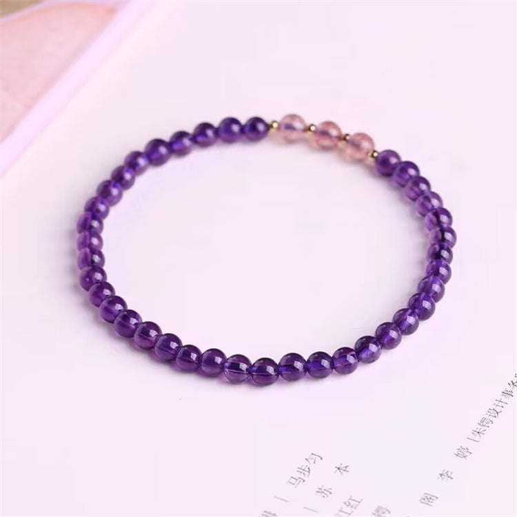 Natural Amethyst Bracelet Female Strawberry Crystal Bracelet - Touch Bling