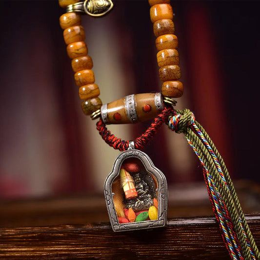 Tibetan Camel Bone 108 Mala Beads – Handcrafted Prayer Necklace - Touch Bling