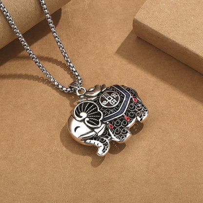 The Abundant Blessings Elephant Pendant Necklace