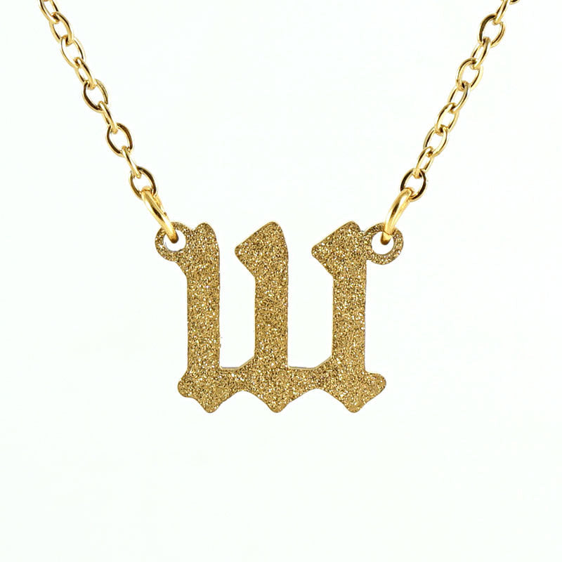 New Stainless Steel Gold Dust Angel Number Necklace 111-999 | 18K Titanium Steel Dainty Necklace - Touch Bling