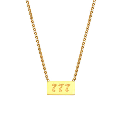 111-999 Angel Number Tag Necklace Stainless Steel Dainty Necklace - Touch Bling