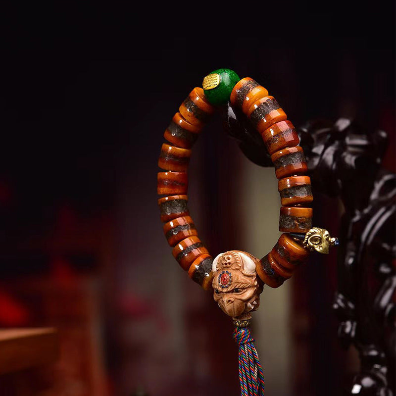 Tibetan Cow Bone Prayer Bead Bracelet – Handcrafted Tibetan-Style Spiritual Beads Bracelet - Touch Bling