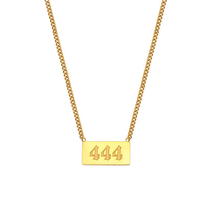 111-999 Angel Number Tag Necklace Stainless Steel Dainty Necklace - Touch Bling