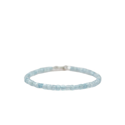 Aquamarine Bracelet Natural Crystal Sugar Cube Beads for Women - Touch Bling