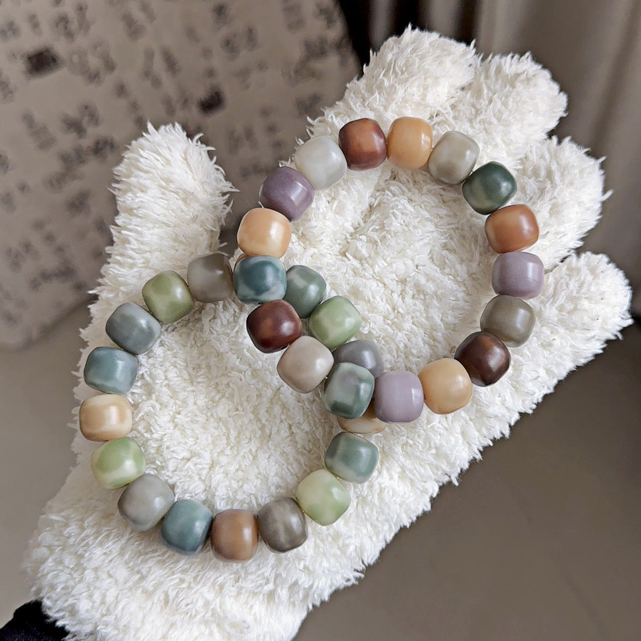 Taro Floral Multicolor Bodhi Bracelet – 13mm - Touch Bling