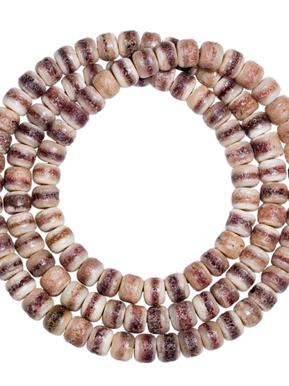 Tibetan Gabala Yak Bone 108 Beads Mala Bracelet for Meditation 10*8mm