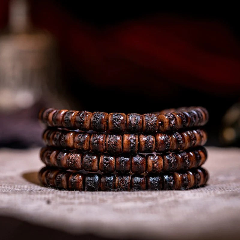 Cuentas de oración Gabala de hueso de yak tibetano natural de 108 cuentas para práctica espiritual