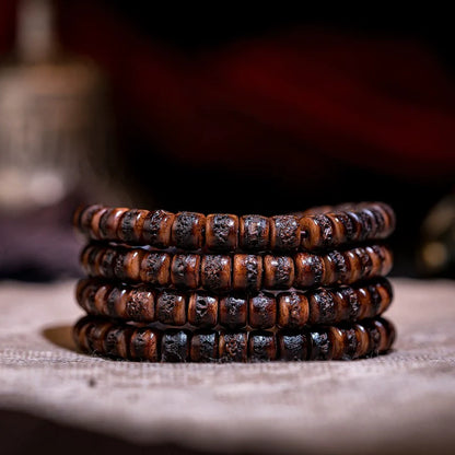 Cuentas de oración Gabala de hueso de yak tibetano natural de 108 cuentas para práctica espiritual