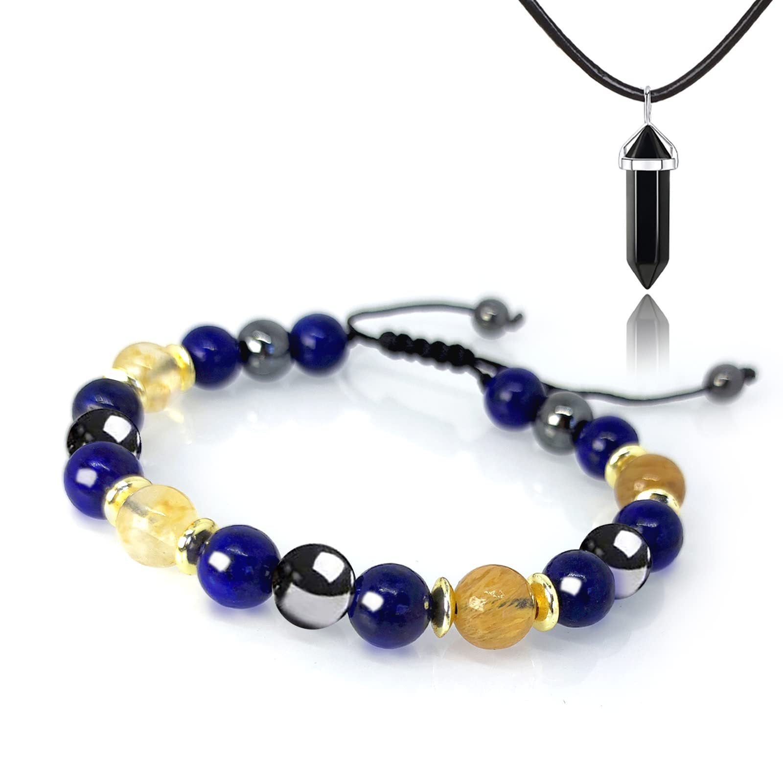 Seven Chakra Energy Bracelet Beaded Braided Healing Bracelet for Meditation - Touch Bling