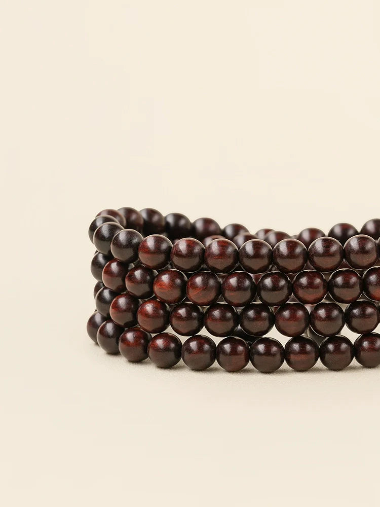 8 mm afrikanisches kleines Blatt, rotes Sandelholz, 108 Perlen, Mala