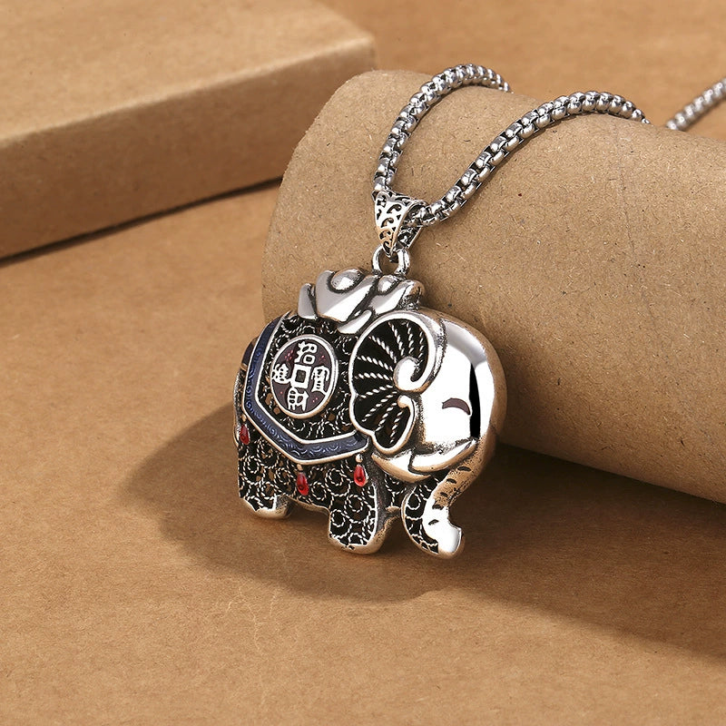 The Abundant Blessings Elephant Pendant Necklace
