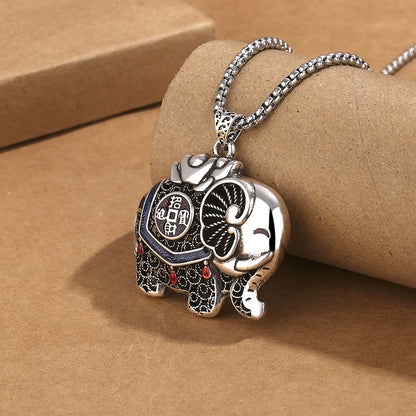 The Abundant Blessings Elephant Pendant Necklace