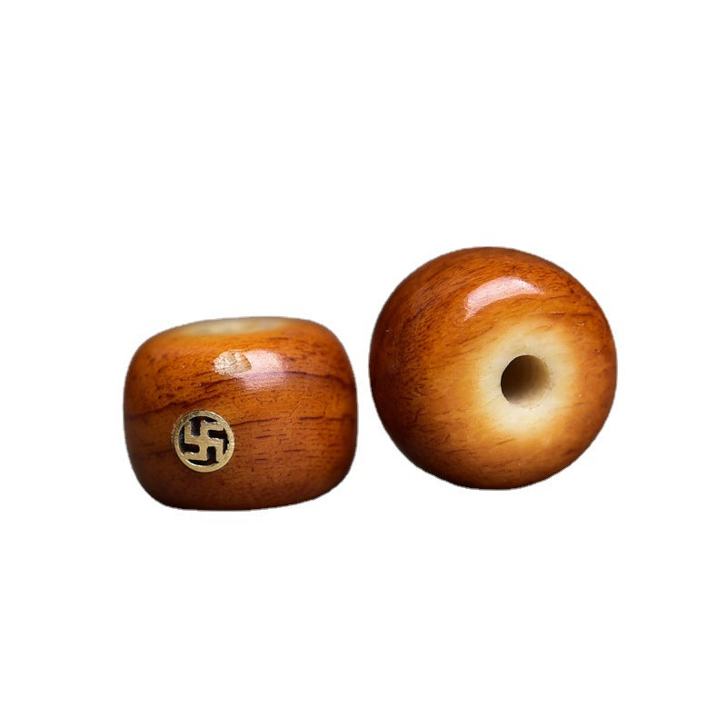 Natural Tibetan Area Return Old Material Camel Bone Loose Beads Inlaid with Swastika Waist Beads Top Beads Wenwan Buddha Beads Bracelet Accessories - Touch Bling