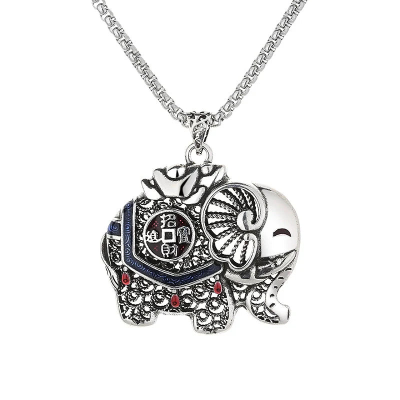 The Abundant Blessings Elephant Pendant Necklace