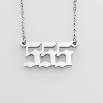 Stainless Steel Necklace Angel Number Necklace 111-999 for Women - Touch Bling