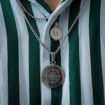 Kompass + Minimal Bundle - Silberfarben