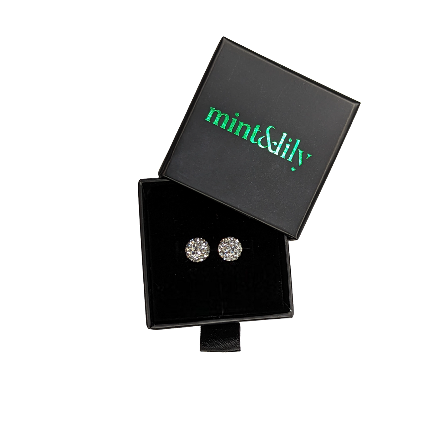 Glitzerkugel-Ohrstecker