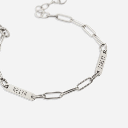 Paperclip Bracelet With Names