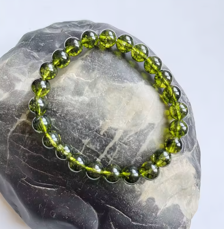 Natural Peridot Stone Protection Energy Bracelet