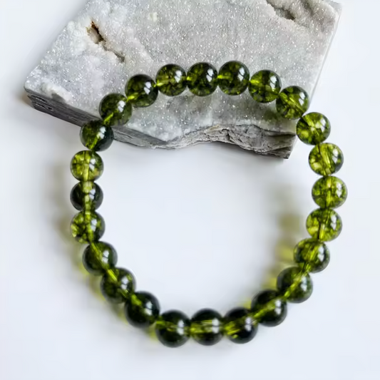 Natural Peridot Stone Protection Energy Bracelet