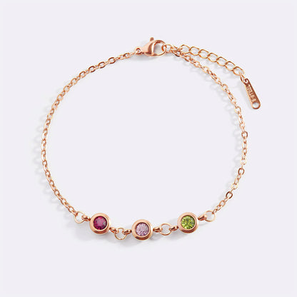 Personalized Birth Stone Bracelet
